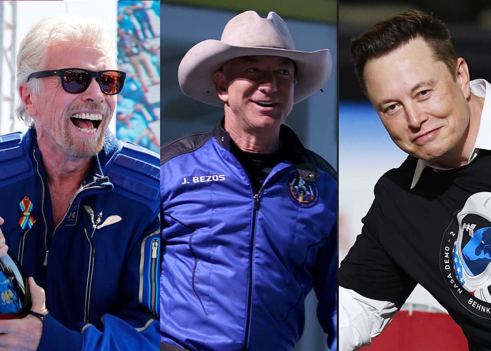 Branson traîne Bezos dans le tourisme spatial, tandis que SpaceX de Musk rivalise dans une ligue à part
