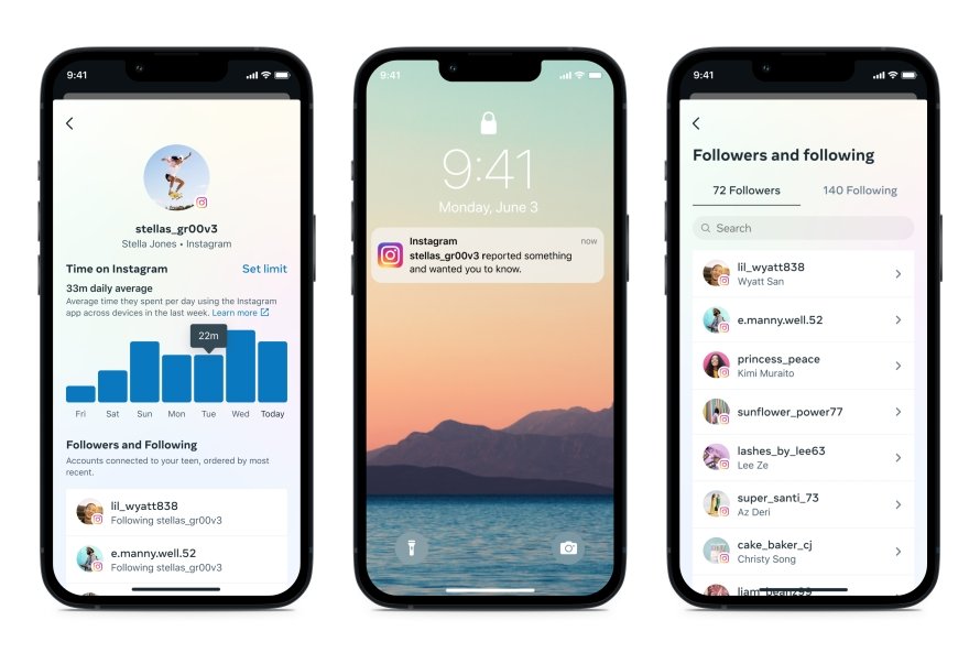 Produits simulés de Family Center sur Instagram