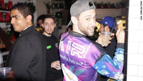 Bobby Kunta attended the party to help promote Nonfungible Events, a "Party-to-Earn" crypto company with an Axie Infinity tournament in Las Vegas in May.