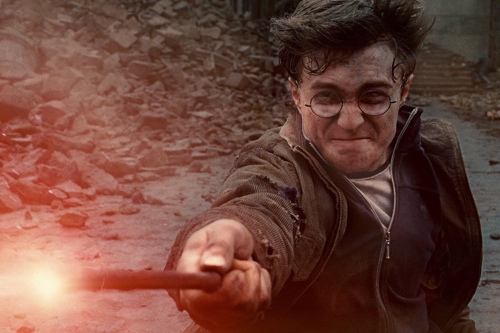 Harry Potter utilise sa baguette.