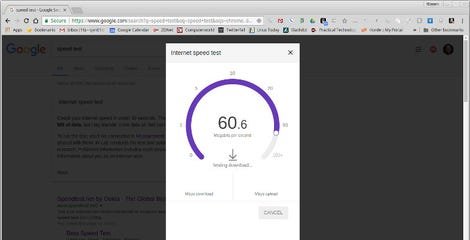 Test de vitesse Google