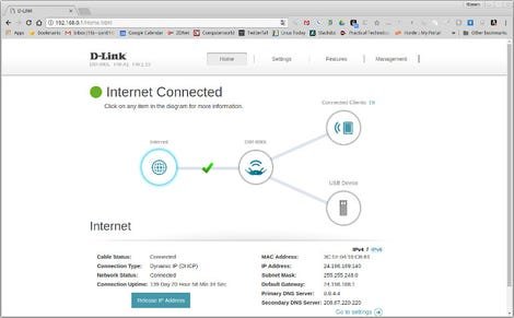 Interface point d'accès Wi-Fi