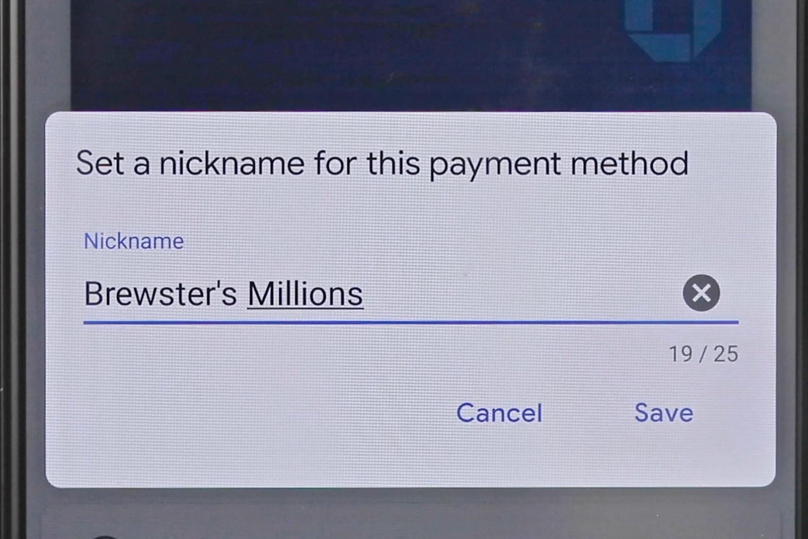 Voici tout ce que vous devez savoir sur l'utilisation de Google Pay et tous ses avantages 2 Le champ de pseudonyme d'une carte de crédit dans Google Pay