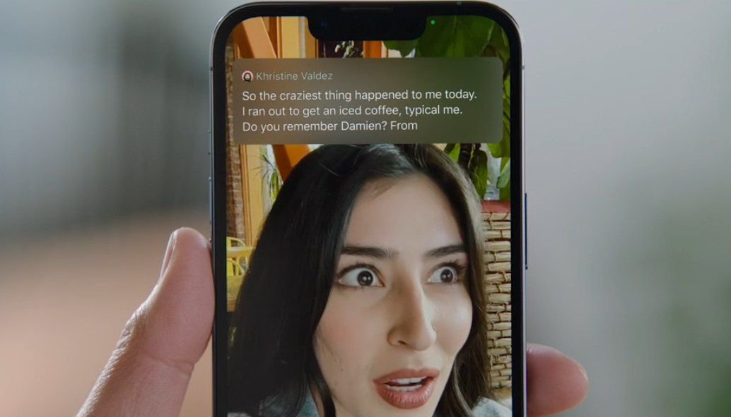 Live Captions bêta sur iOS