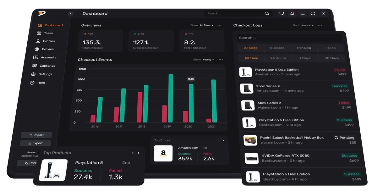 Une application affichant les paiements effectués pour les Xbox, les Playstations et une carte graphique.