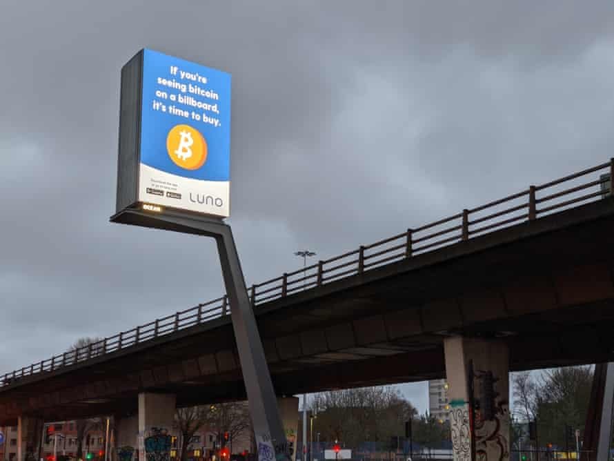 Panneau publicitaire crypto Luno