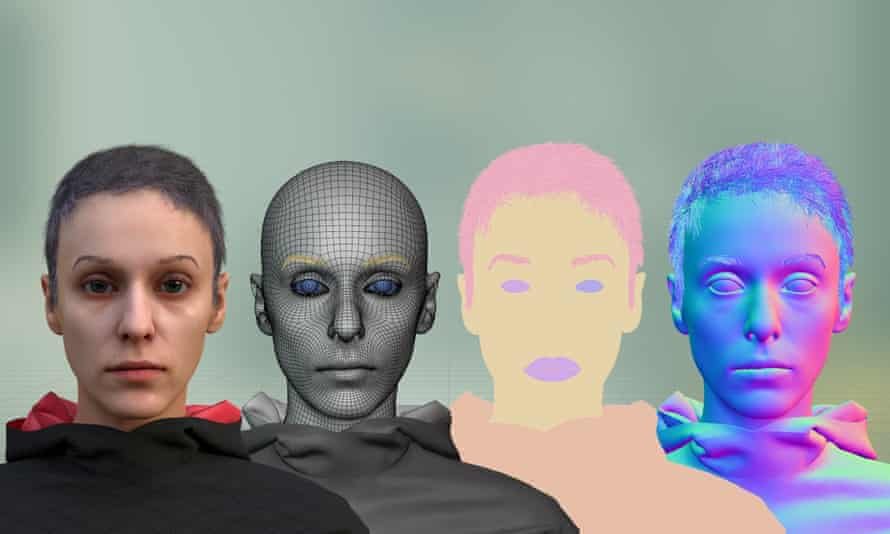 Visages synthétiques fabriqués par Datagen.
