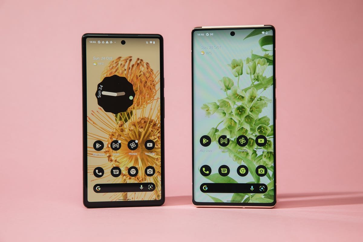 Vous pouvez télécharger Android 13 Beta 3.1 sur votre téléphone dès maintenant 2 Un Pixel 6 et un Pixel 6 Pro côte à côte