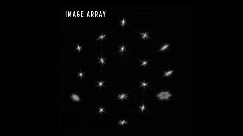 An image taken by the James Webb Space Telescope's 18 mirror segments published on Feb. 25, 2022.