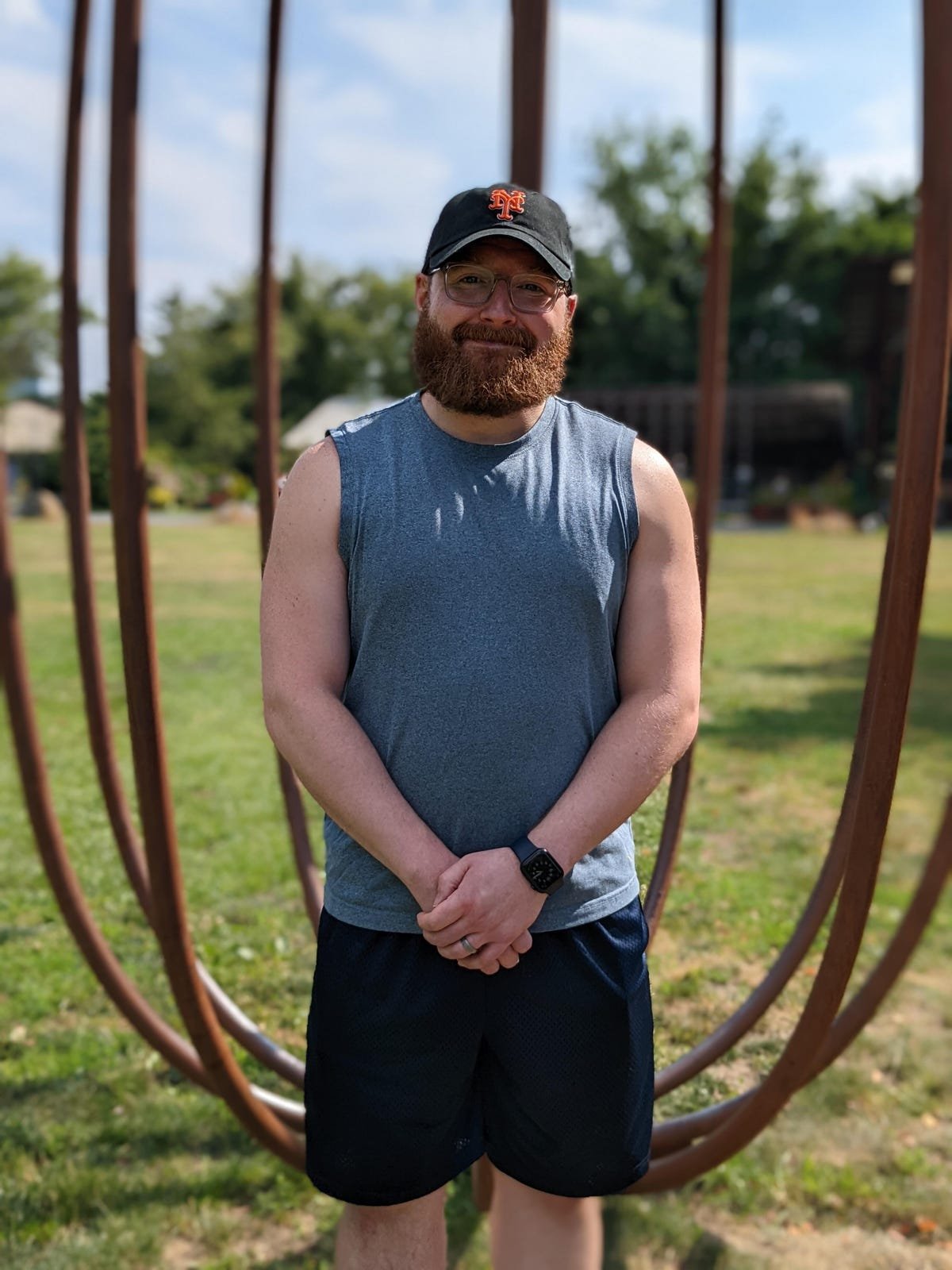 Google Pixel 6A Review: The Best Android Phone Under $500 8 A portrait mode photo of a man standing in a park taken with the Pixel 6A