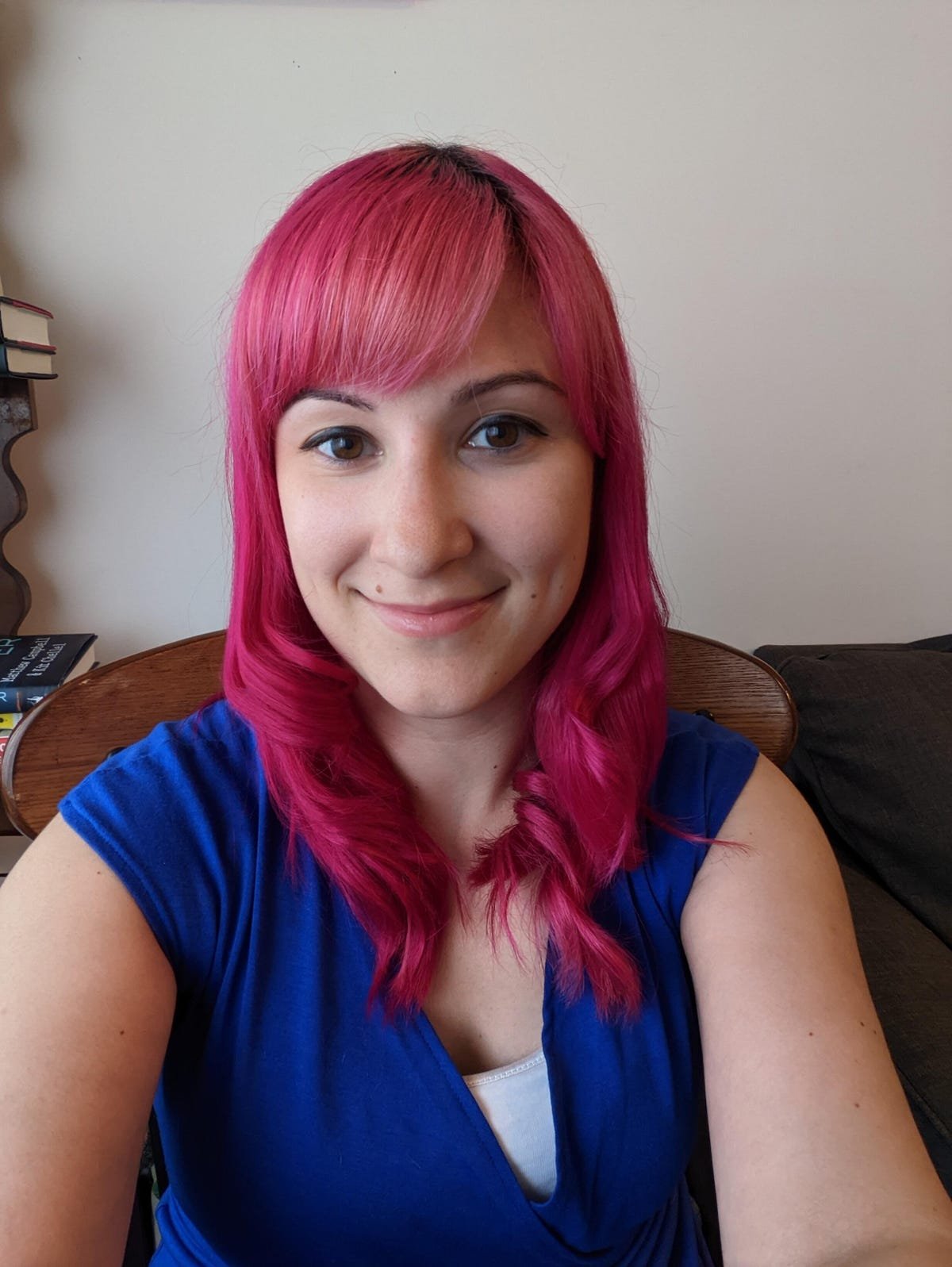 Google Pixel 6A Review: The Best Android Phone Under $500 23 A selfie of a woman taken on Google's Pixel 6A