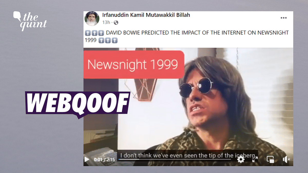Spoof Video Viral As David Bowies Prédictions réelles sur Internet