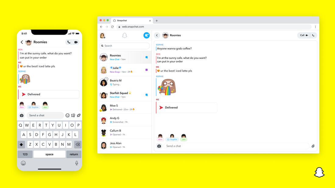 Snapchat pour le Web