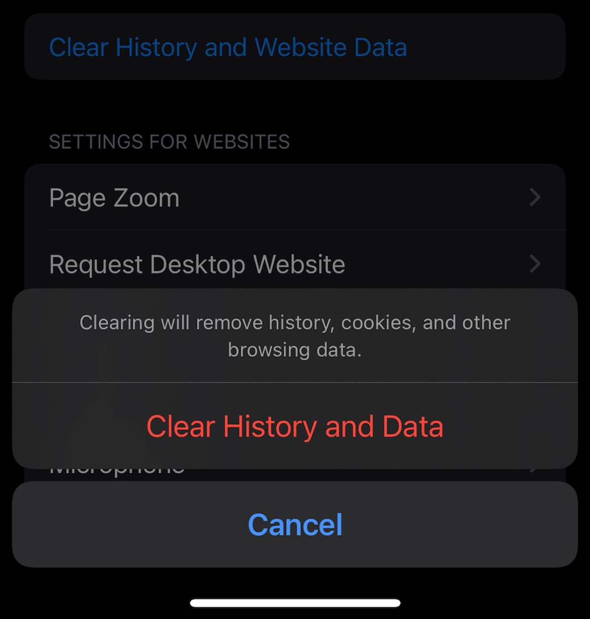 Comment tirer le meilleur parti du stockage de votre iPhone sans dépenser un centime 8 safari-effacer-les-données-de-navigation