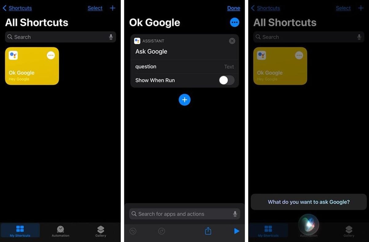 7 astuces pour faire fonctionner votre iPhone comme Android 3 google-assistant-raccourci-ios