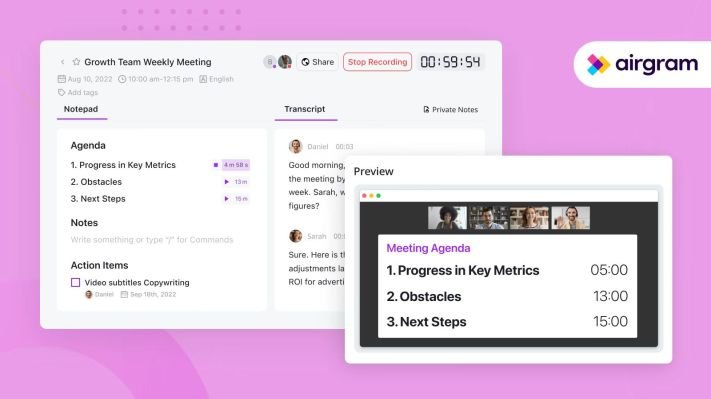 Airgram leve 10 millions de dollars pour transcrire et chronometrer