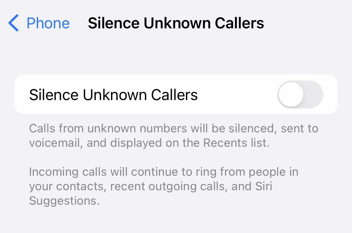 Les appels silencieux ne sonneront pas sur votre téléphone — ils iront directement à la messagerie vocale.