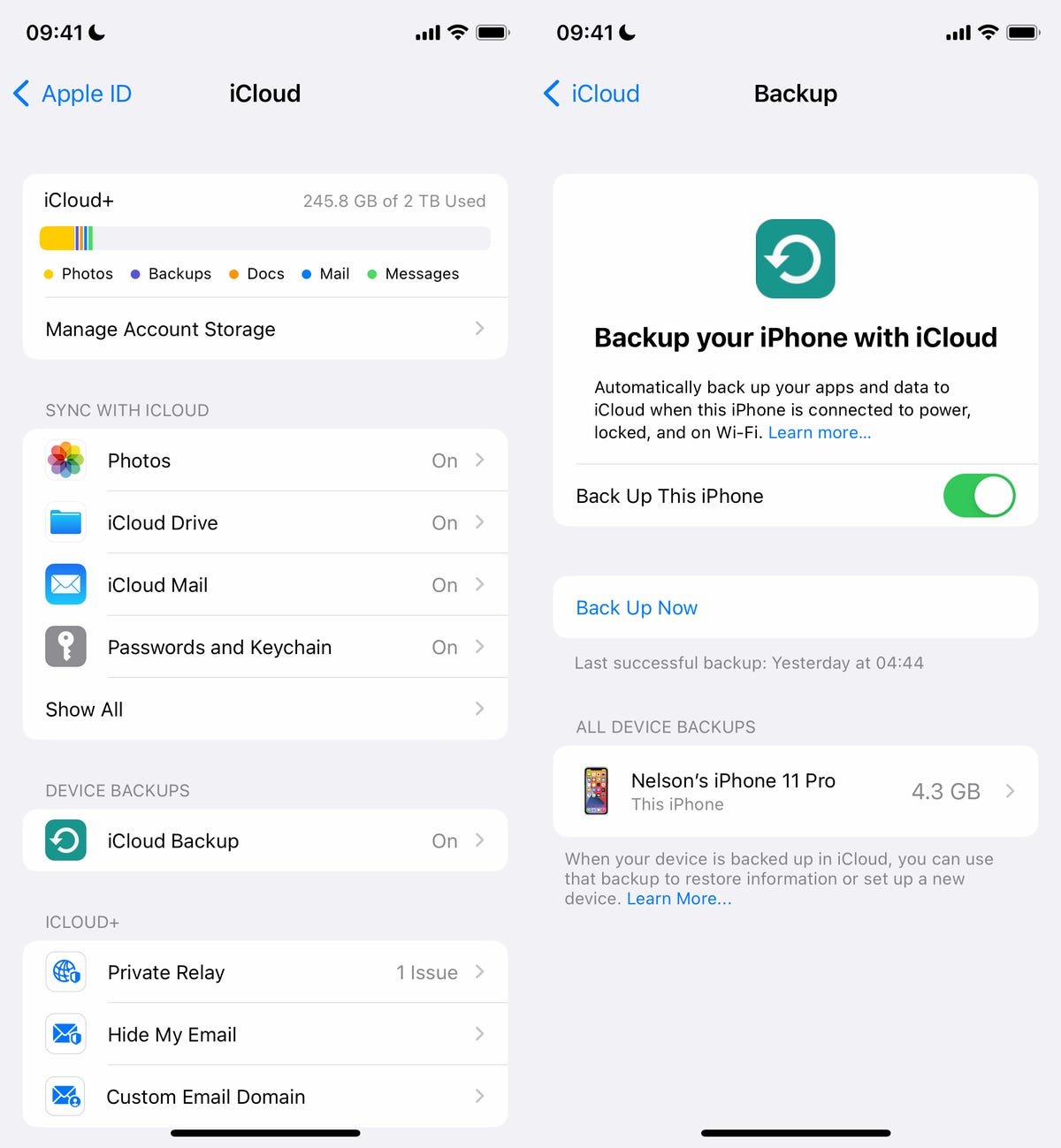 Page de sauvegarde sur iPhone