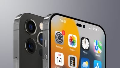 iPhone 14 Pilule factice et pouce troué