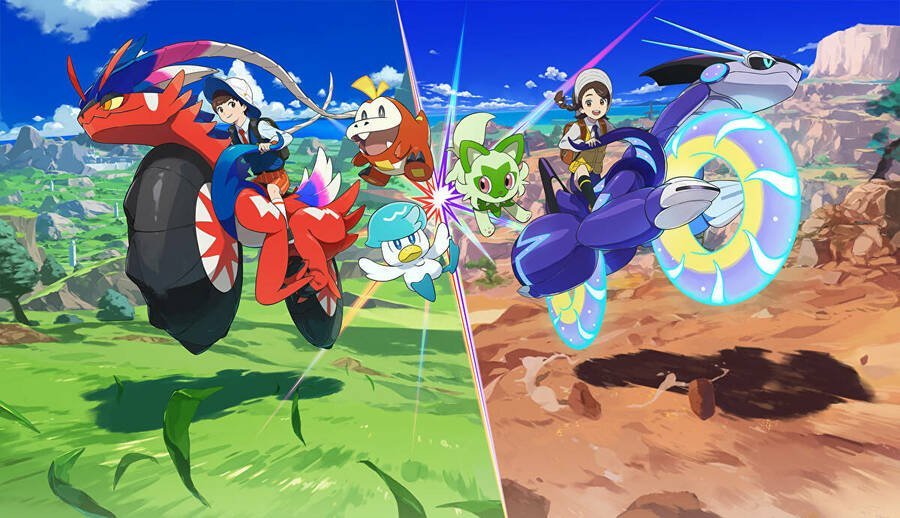 Pokémon Scarlet & Violet : quelles sont les différences ? Tous les Pokémon exclusifs à la version et plus 1 Pokemon Scarlet Violet Key Art