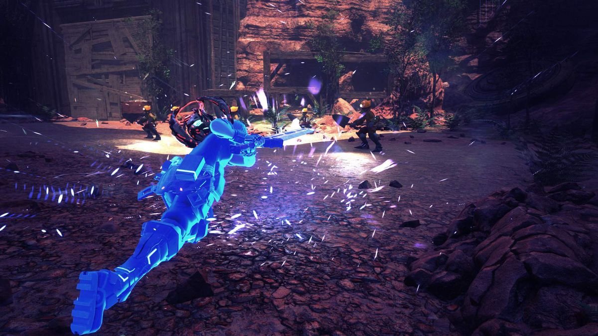 Raymond charging into battle in Star Ocean: The Divine Force.