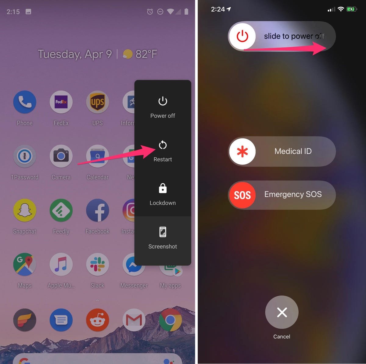 Besoin d'une meilleure réception de téléphone portable ? Essayez ces 10 conseils pour booster votre signal faible 3 redémarrer-android-iphone