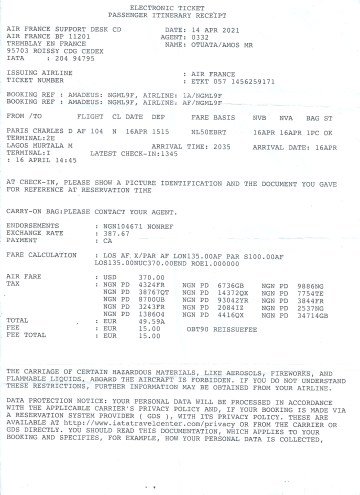 Un Nigérian bloqué à Paris à cause de l'incapacité d'Air France à communiquer la modification des détails d'embarquement 3 1662887233 731 Un Nigerian bloque a Paris a cause de lincapacite dAir