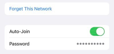 Paramètres de l'iPhone 14 Pro Mot de passe Wi-Fi