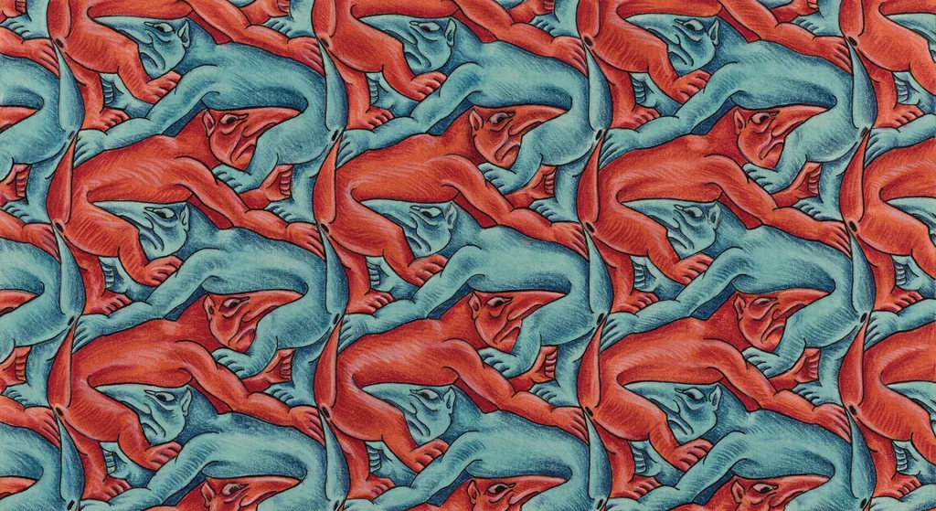MC Escher, Symmetry No. 62 (1944), The MC Escher Company, Pays-Bas ; avec l'aimable autorisation de Michael S. Sachs.