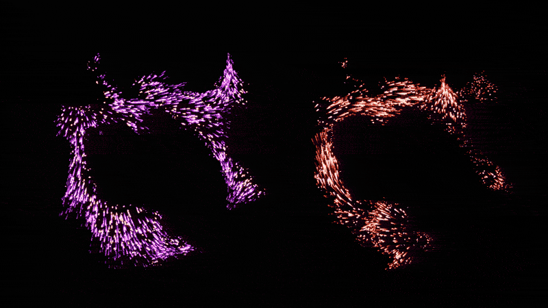 Animated gif of CellOracle simulated gene perturbation effects