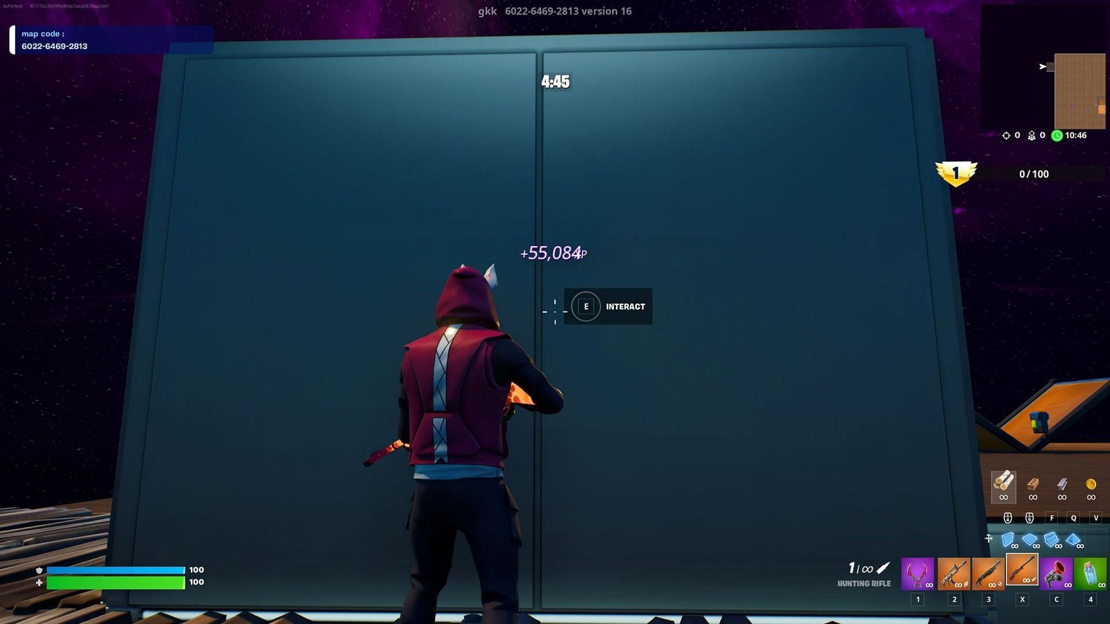 Allez derrière le coffre-fort et interagissez avec le bouton caché (Image via Epic Games)