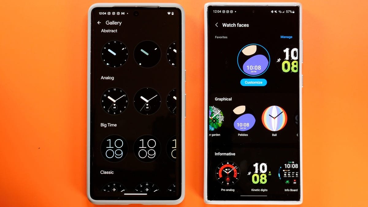 Pixel Watch contre Galaxy Watch 5
