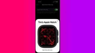 mise en miroir de la montre apple