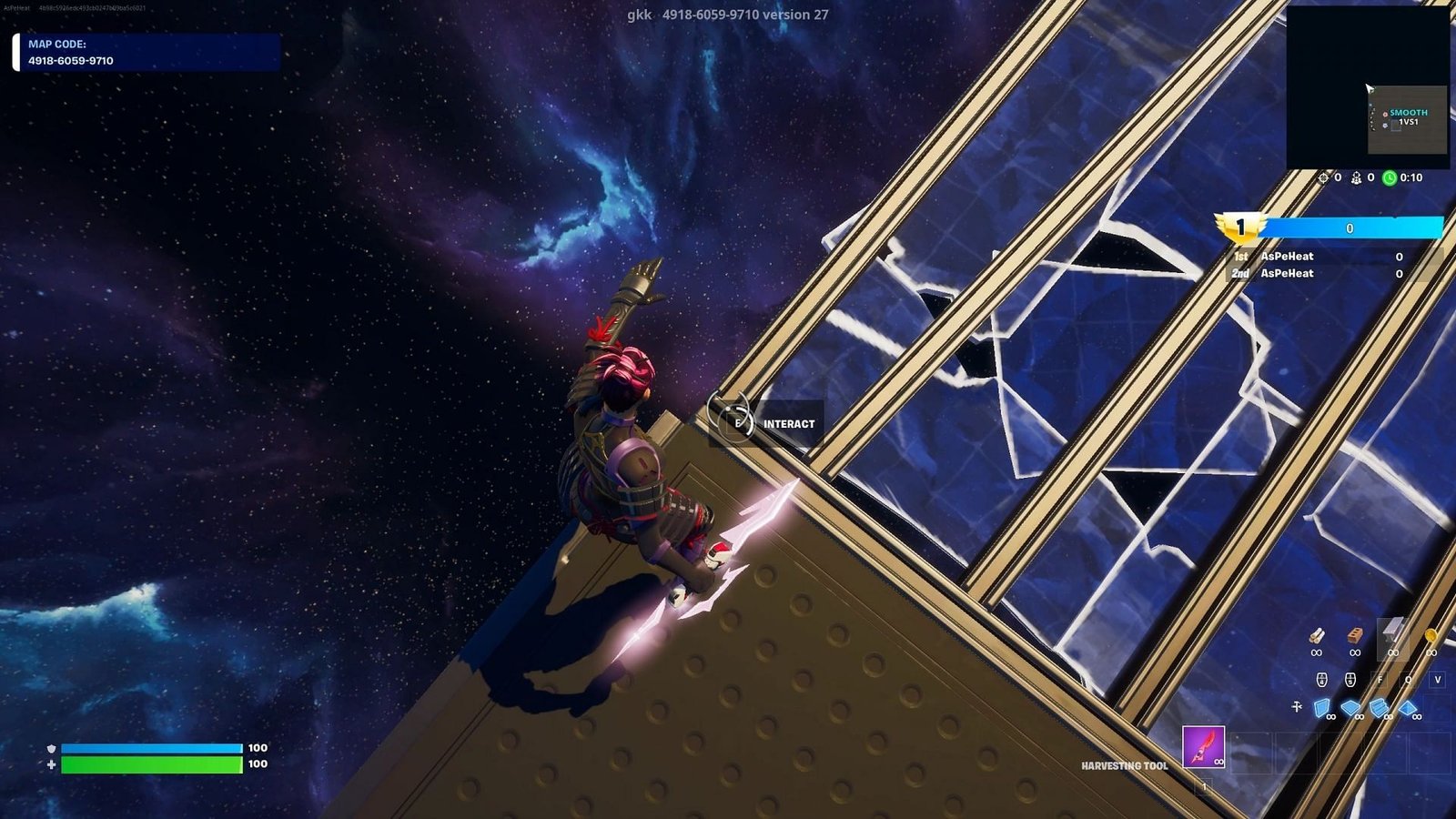 Interagissez avec le bouton derrière le classement (Image via Epic Games)