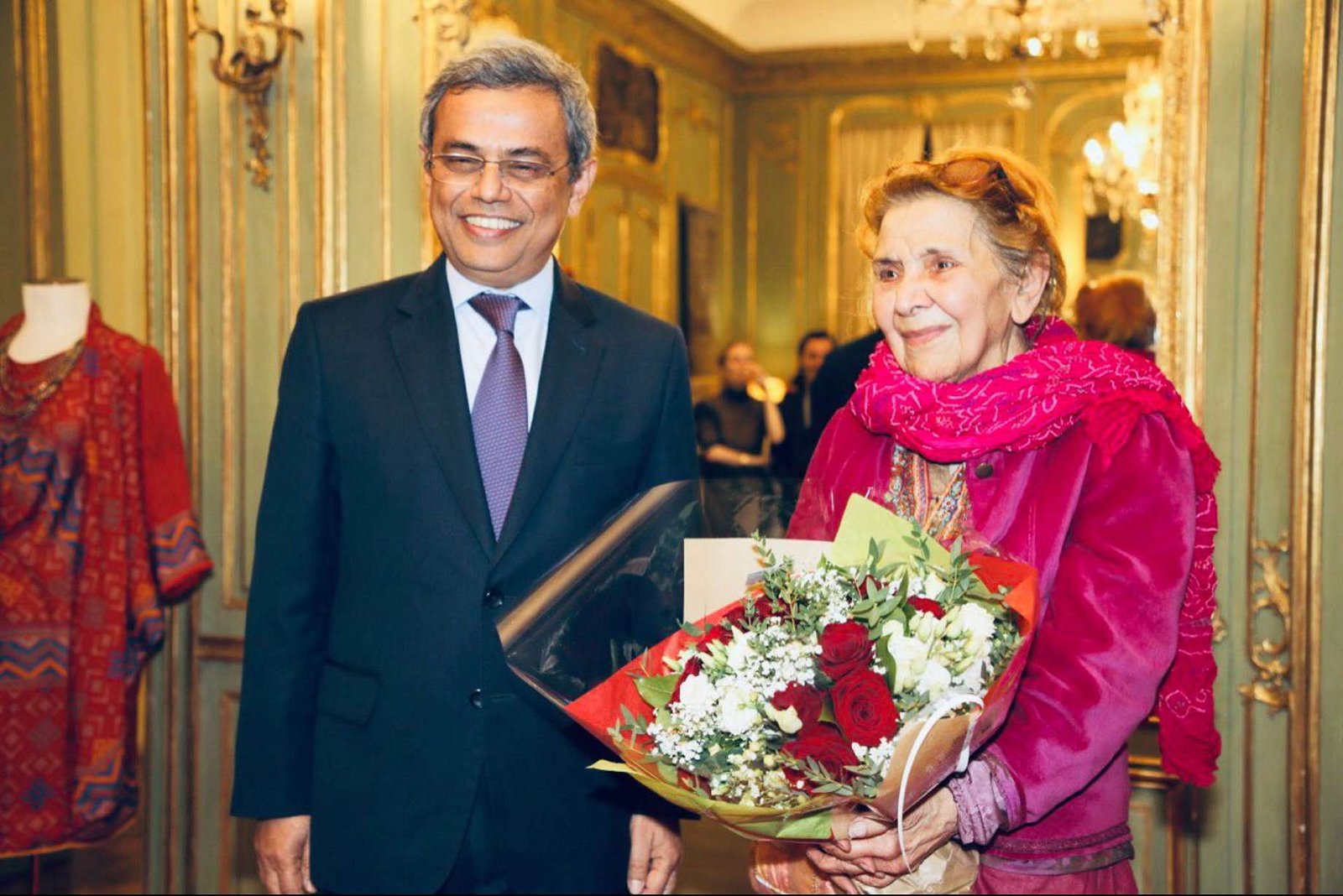 Mohanjeet Grewal avec SEM Jawed Ashraf ambassadeur de l'Inde en France