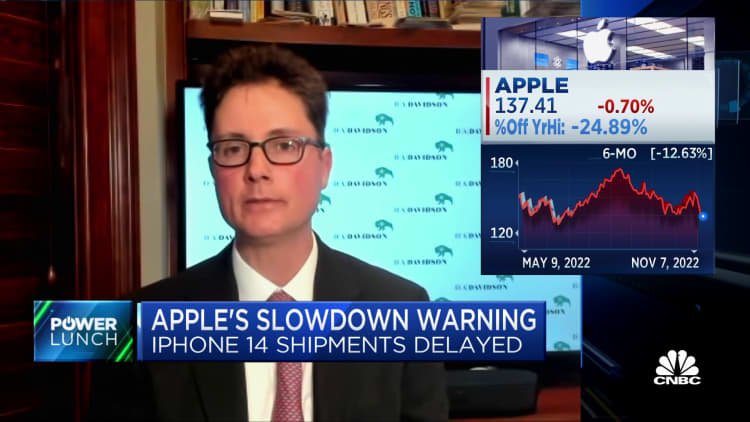 Le ralentissement d'Apple proviendrait de la perte totale des ventes d'iPhone, déclare Tom Forte de DA Davidson