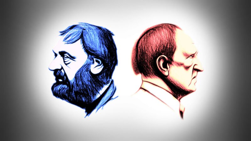 Herzog et Iek deviennent d'étranges robots IA piégés dans une conversation sans fin 1 Portraits générés par l'IA de Werner Herzog et Slavoj iek de The Infinite Conversation
