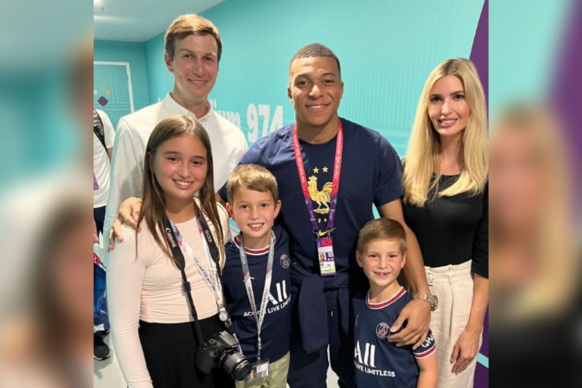 Kylian Mbappe célèbre la victoire de la France sur le Danemark avec Ivanka Trump et Jared Kushner