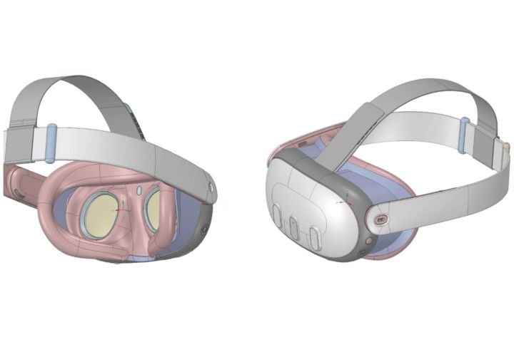 La Meta Quest 3 pourrait être deux fois plus puissante que la Quest 2 | Tendances numériques 1 Un rendu du casque Meta Quest 3 VR.