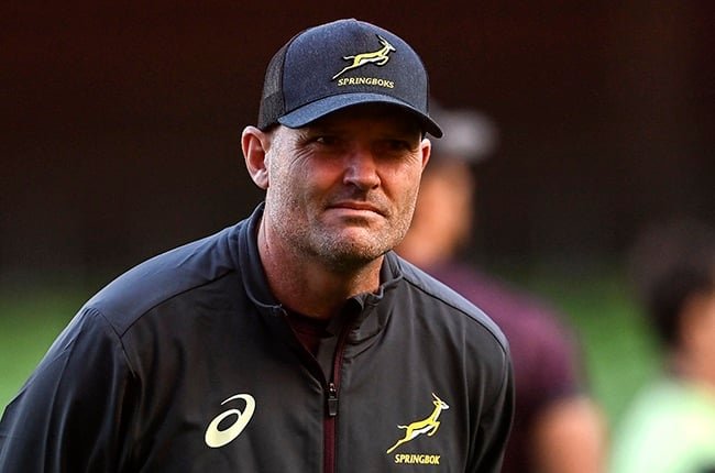L'entraîneur des Springboks Jacques Nienaber. 