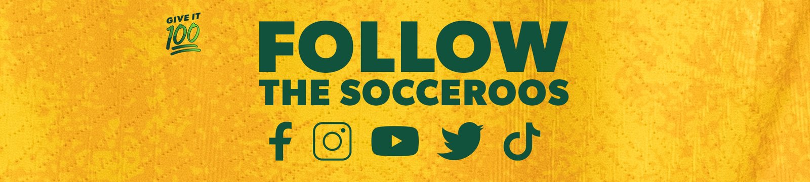 Suivez Socceroos sur la bannière sociale pleine largeur