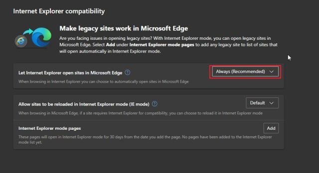 Activer le mode IE dans Edge pour utiliser Internet Explorer sous Windows 11