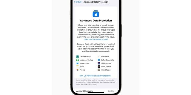 La protection avancée des données pour iCloud utilise un cryptage de bout en bout pour fournir à Apple le plus haut niveau de sécurité des données dans le cloud.