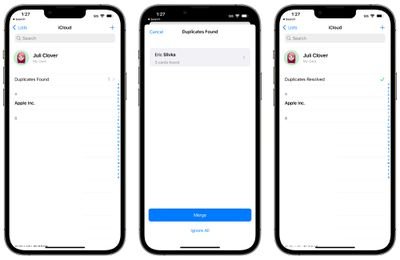 ios 16 fusionner les contacts en double