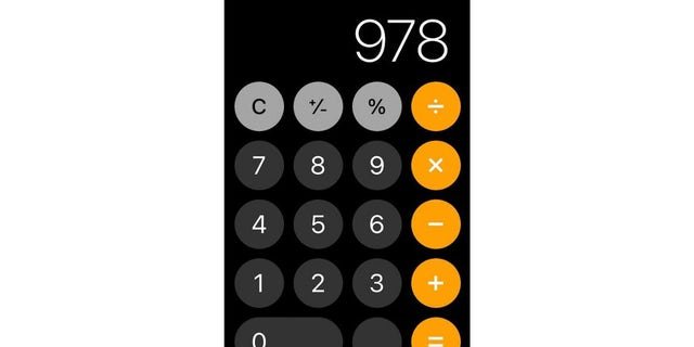 La calculatrice de l'iPhone d'Apple