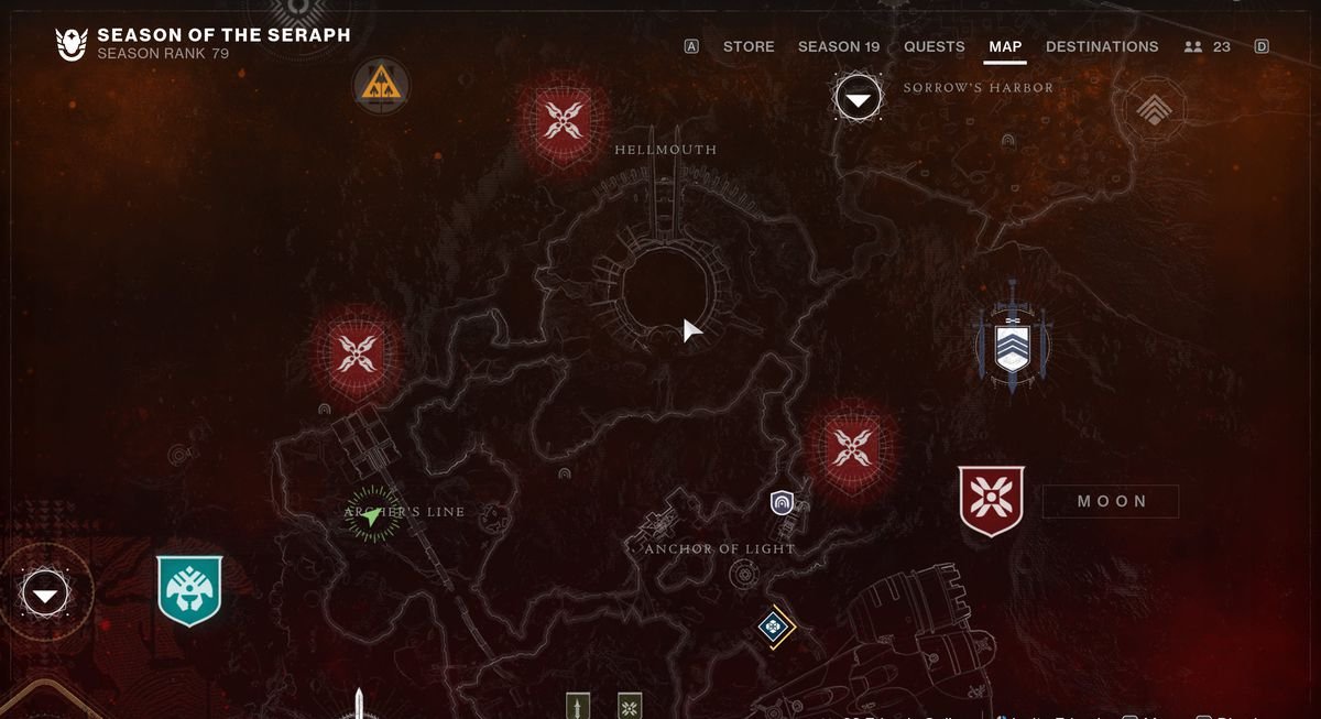 An image showing the map location of Security Drone number 23.