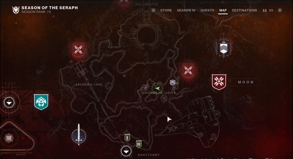 An image showing the map location of Security Drone number 25.