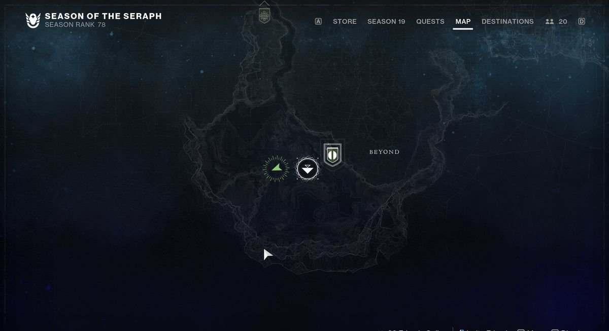 An image showing the map location of Security Drone number 1.