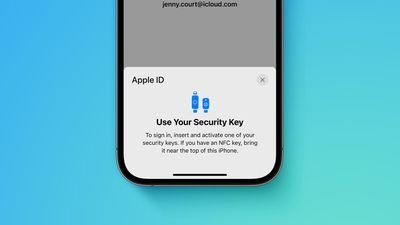Écran des clés de sécurité de sécurité avancée d'Apple